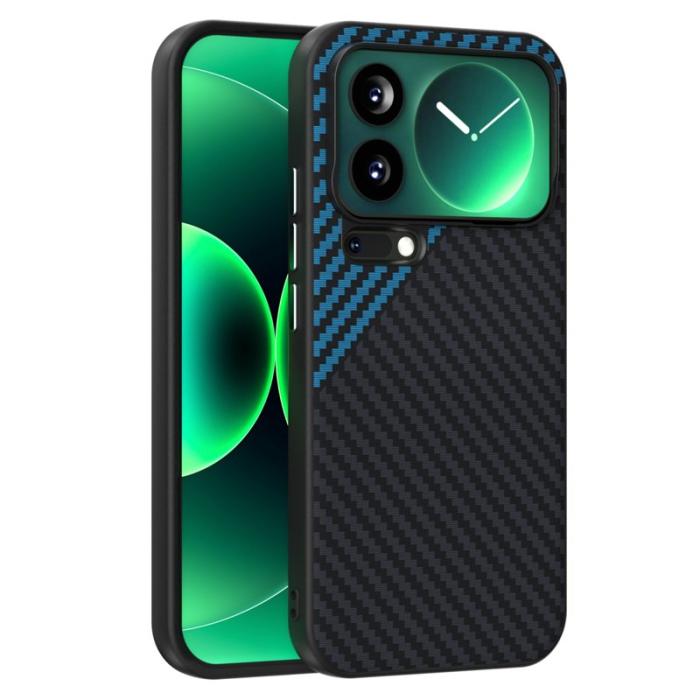 ABEEL - ABEEL Xiaomi 17 Pro Max Skal MagSafe Kolfiber Svart / Blå