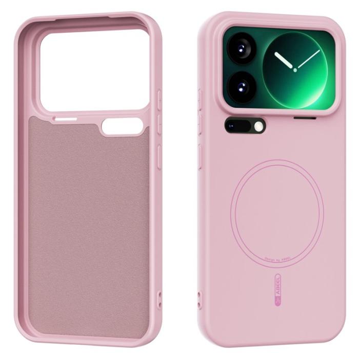 ABEEL - ABEEL Xiaomi 17 Pro Max Skal MagSafe Liquid Silicone Rosa