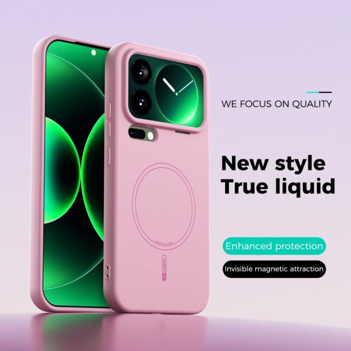 ABEEL - ABEEL Xiaomi 17 Pro Max Skal MagSafe Liquid Silicone Rosa