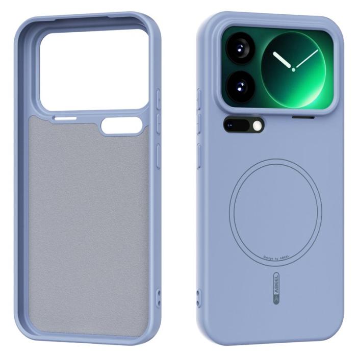 ABEEL - ABEEL Xiaomi 17 Pro Max Skal MagSafe Liquid Silicone Sky Blue