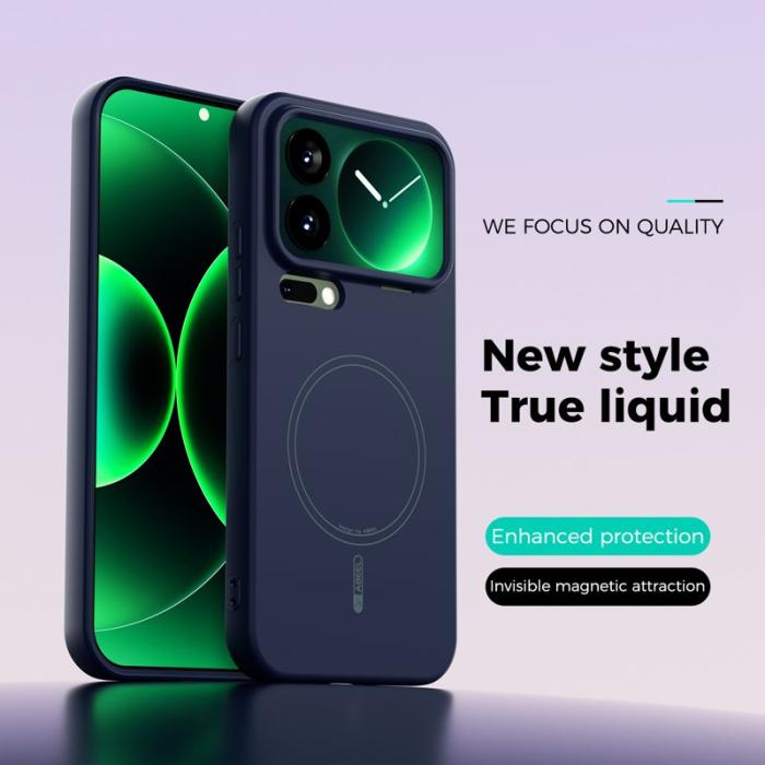ABEEL - ABEEL Xiaomi 17 Pro Max Skal MagSafe Mjuk Silikon Mörkblå