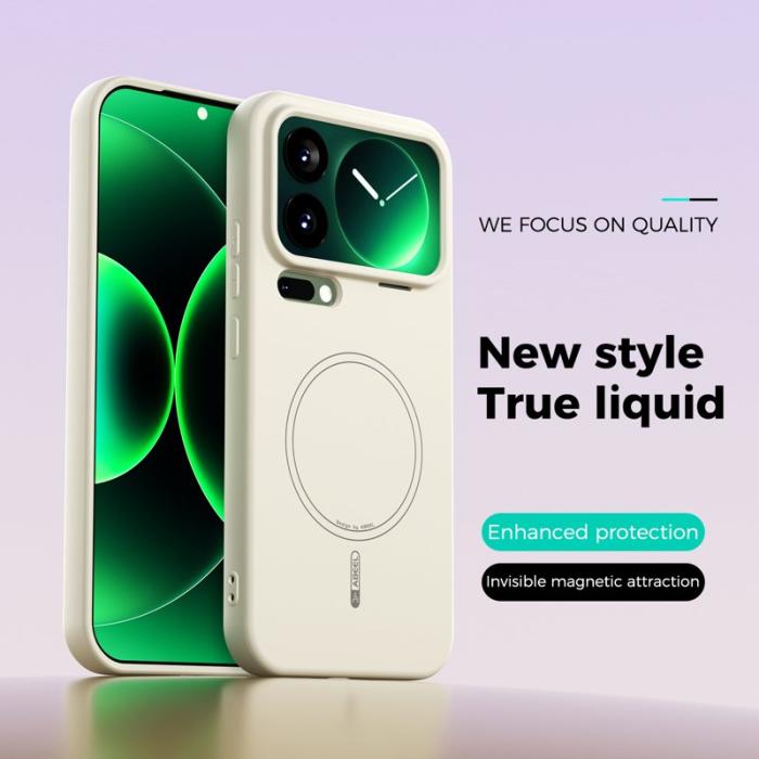 ABEEL - ABEEL Xiaomi 17 Pro Max Skal MagSafe Silikon Beige