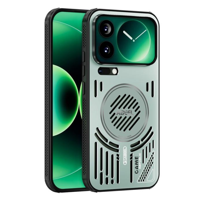 ABEEL - ABEEL Xiaomi 17 Pro Max Skal MagSafe TPU PC Aluminium Ljusgrön