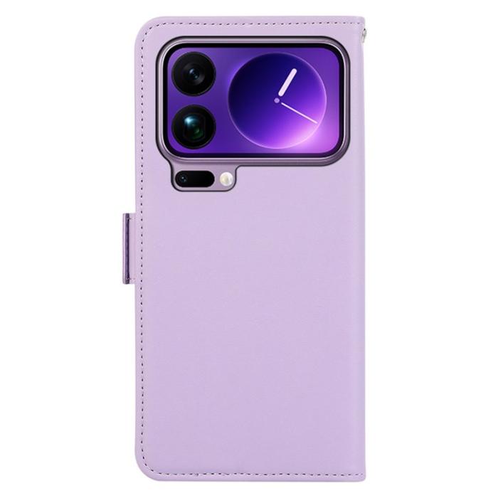 ABEEL - ABEEL Xiaomi 17 Pro Skal Läder Fodral med RFID Skydd - Lila