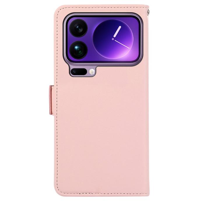 ABEEL - ABEEL Xiaomi 17 Pro Mobilskal KonstLäder RFID-Skydd - Rosa