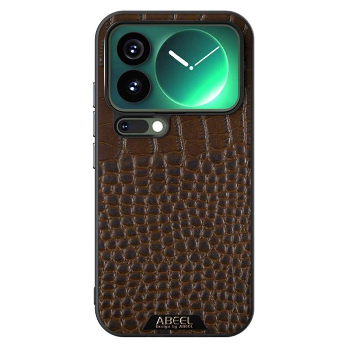 ABEEL - ABEEL Xiaomi 17 Pro Skal MagSafe Kompatibel Krokodil Textur Kaffe