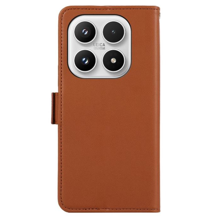 ABEEL - ABEEL Xiaomi 17 Skal Läder Fodral med RFID Skydd - Brun