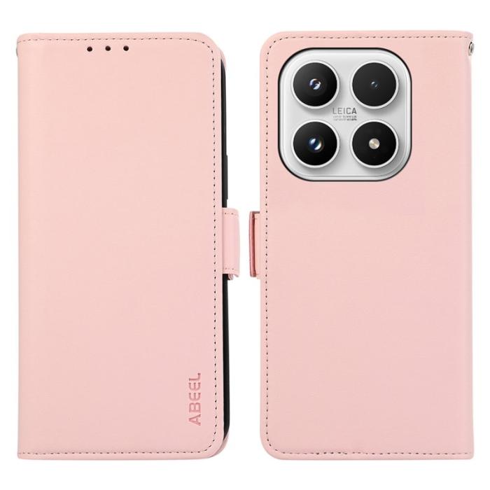 ABEEL - ABEEL Xiaomi 17 Skal Läder Fodral med RFID Skydd - Rosa