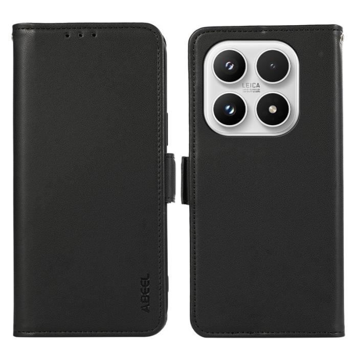 ABEEL - ABEEL Xiaomi 17 Skal Läder Fodral med RFID Skydd - Svart