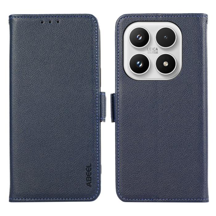 ABEEL - ABEEL Xiaomi 17 Skal Litchi Textur Läder RFID Blocker - Blå