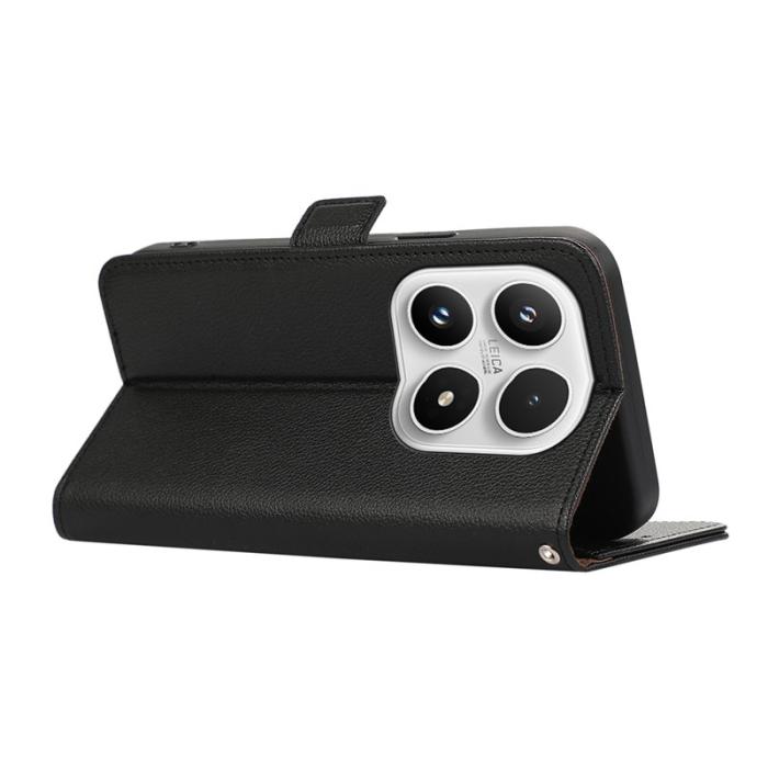 ABEEL - ABEEL Xiaomi 17 Skal Litchi Textur Läder RFID Blocker Svart