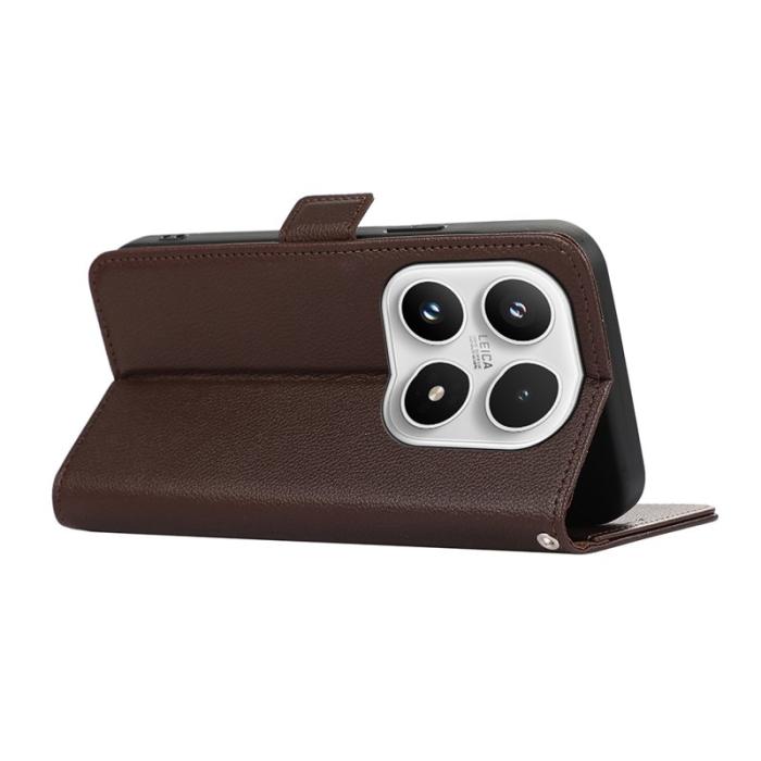 ABEEL - ABEEL Xiaomi 17 Skal Litchi Textur Läder RFID Skydd - Brun