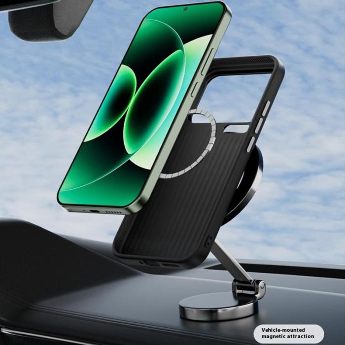 ABEEL - ABEEL Xiaomi 17 Skal MagSafe Kolfiber Svart/Röd