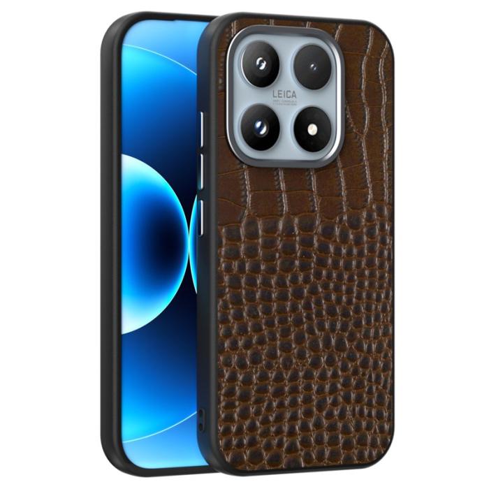 ABEEL - ABEEL Xiaomi 17 Skal MagSafe Kompatibel Krokodil Textur Kaffe