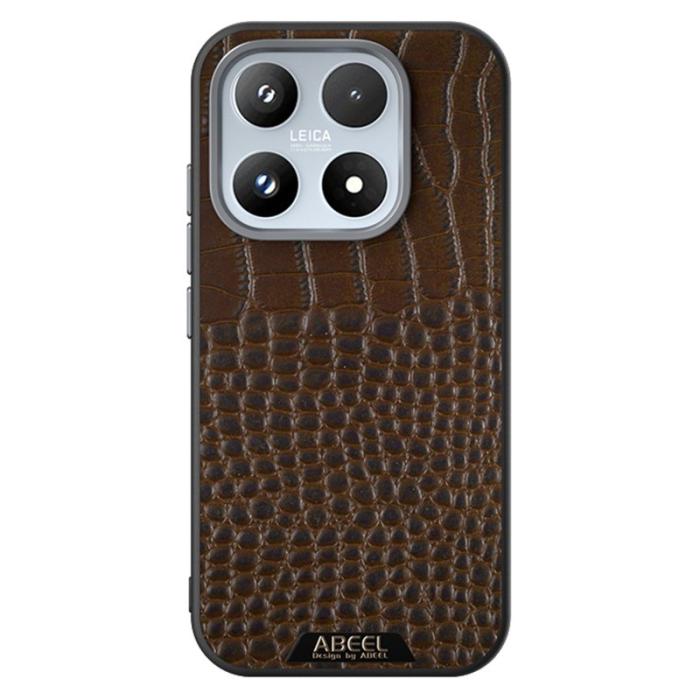 ABEEL - ABEEL Xiaomi 17 Skal MagSafe Kompatibel Krokodil Textur Kaffe