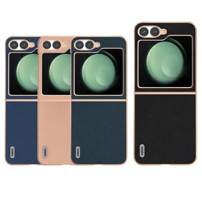 ABEEL - ABEEL Z Flip7 FE 5G Fodral Horizon Series Grön Läder TPU
