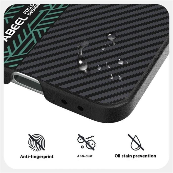 ABEEL - ABEEL Z Flip7 FE 5G Skal PC + Aluminium + PU Läder - Textur 2