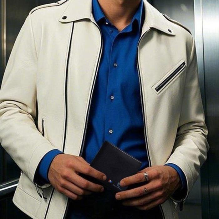 BULLCAPTAIN - BULLCAPTAIN QB0003 Bifold Plånbok Läder Herr Svart