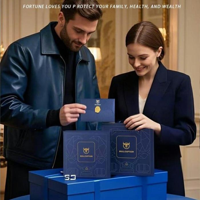 BULLCAPTAIN - BULLCAPTAIN QB0009 Läderplånbok Herr Bifold Svart