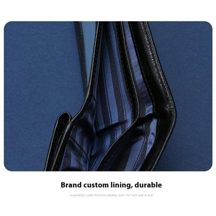 BULLCAPTAIN - BULLCAPTAIN QB0009 Läderplånbok Herr Bifold Svart