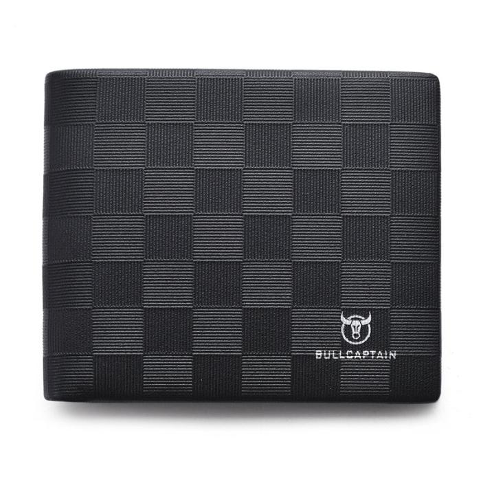 BULLCAPTAIN - BULLCAPTAIN Top Layer Cowhide Plånbok för Män Svart
