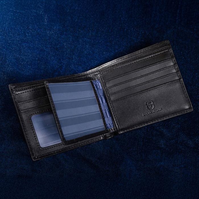 BULLCAPTAIN - BULLCAPTAIN Top Layer Cowhide Plånbok för Män Svart
