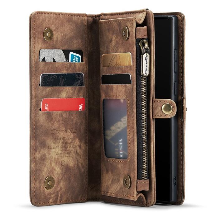 Caseme - CASEME 008 Fodral 2-i-1 Plånbok PU Läder Samsung Galaxy Note20 Brun