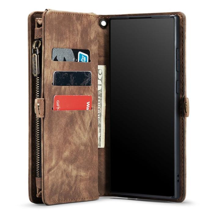 Caseme - CASEME 008 Fodral 2-i-1 Plånbok PU Läder Samsung Galaxy Note20 Brun