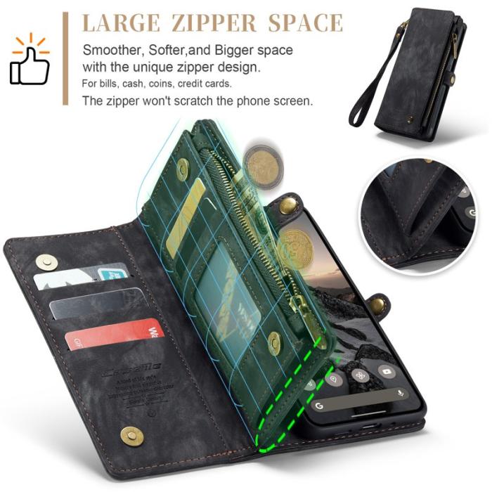 Caseme - CASEME 008 Fodral för Google Pixel 9/9 Pro i läder - Svart