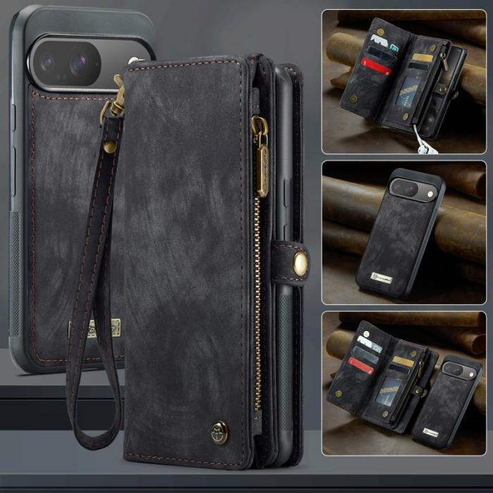 Caseme - CASEME 008 Fodral för Google Pixel 9/9 Pro i läder - Svart