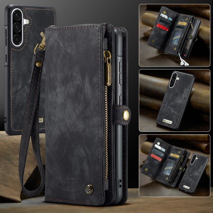 Caseme - CASEME 008 Konstläder Plånboksfodral för Samsung Galaxy A17 5G/4G - Svart