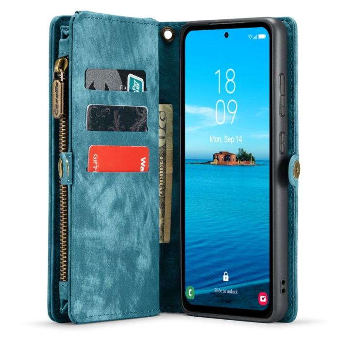 Caseme - CASEME 008 Fodral för Samsung Galaxy A35 5G - Läder - Blå