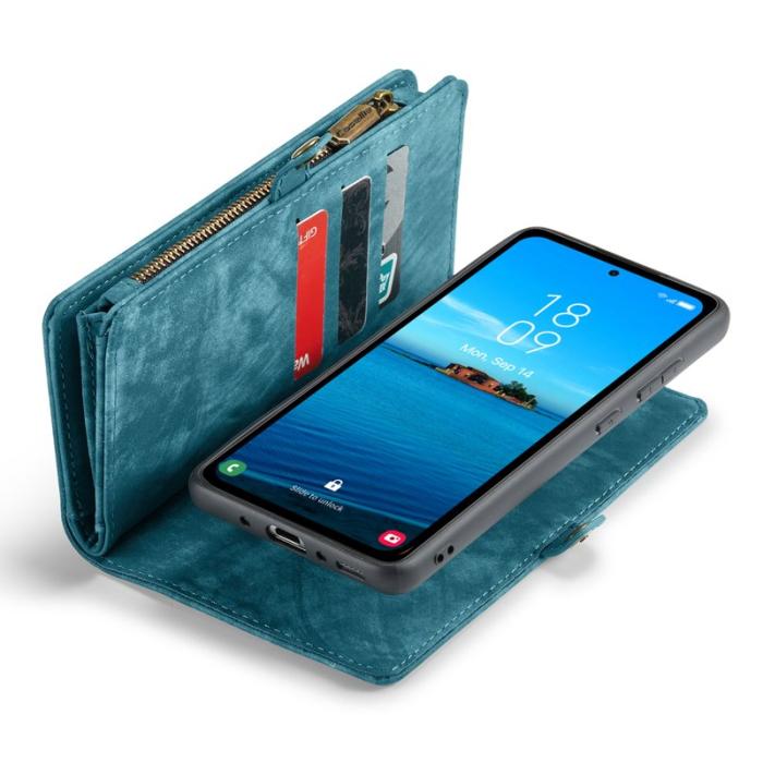 Caseme - CASEME 008 Fodral för Samsung Galaxy A35 5G - Läder - Blå