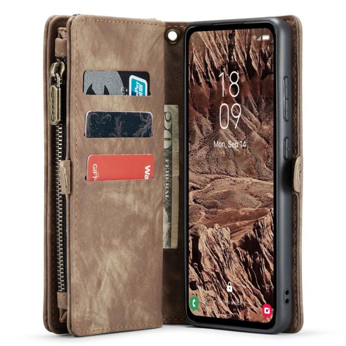 Caseme - CASEME 008 Fodral för Samsung Galaxy A55 5G - Läder - Brun