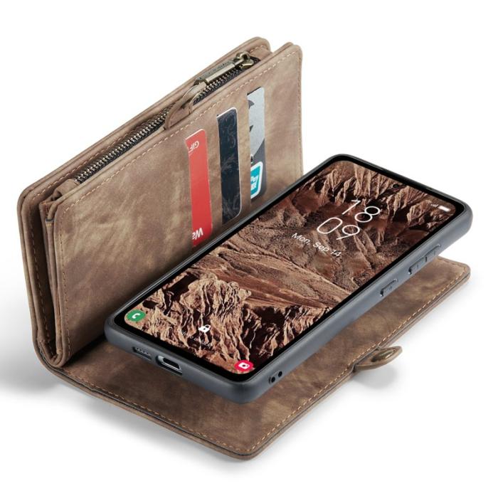 Caseme - CASEME 008 Fodral för Samsung Galaxy A55 5G - Läder - Brun