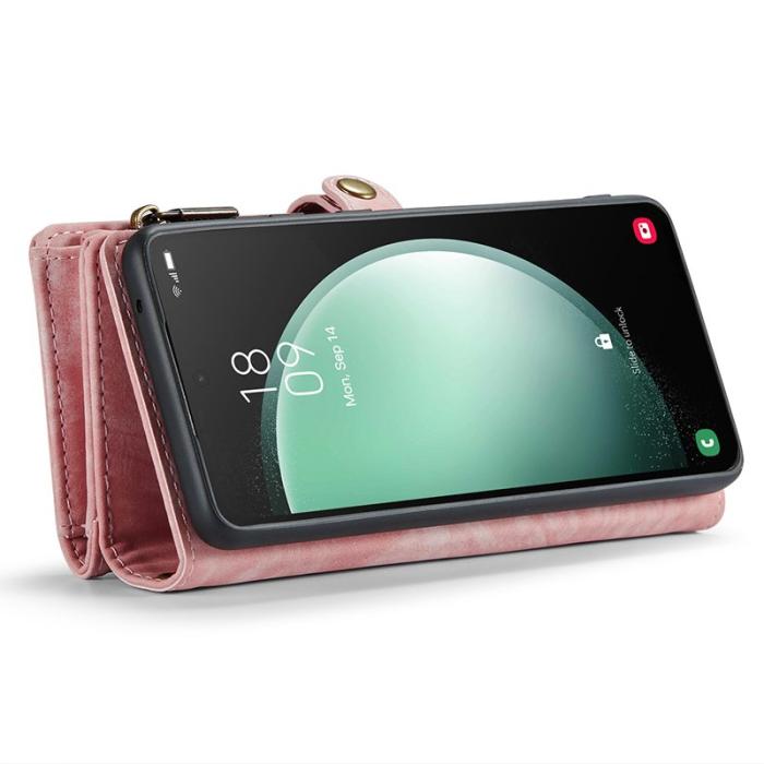 Caseme - CASEME 008 Fodral för Samsung Galaxy S23 FE - Läder - Rosa