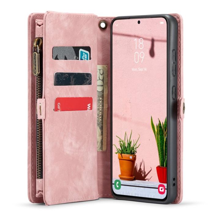 Caseme - CASEME 008 Fodral för Samsung Galaxy S24 - Läder - Rosa