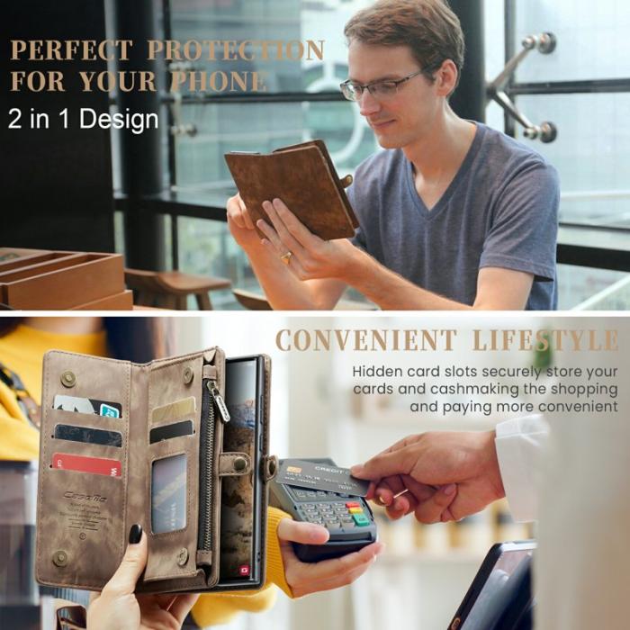 Caseme - CASEME 008 Fodral för Samsung Galaxy S24 Ultra - Brun