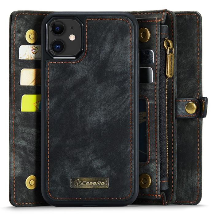 Caseme - CASEME 008 Fodral PU Läder Magnetisk Plånbok iPhone 12 mini - Svart