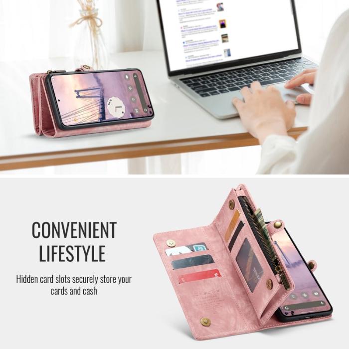 Caseme - CASEME 008 Fodral till Google Pixel 10 Pro - Läder - Rosa