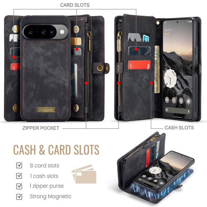 Caseme - CASEME 008 Fodral till Google Pixel 10 Pro - Läder - Svart