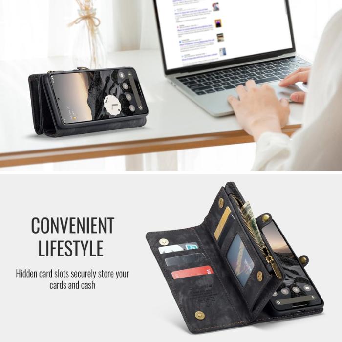 Caseme - CASEME 008 Fodral till Google Pixel 10 Pro - Läder - Svart