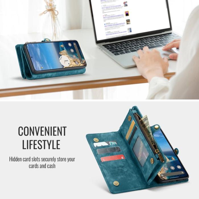 Caseme - CASEME 008 Fodral till Google Pixel 10 Pro XL - Läder - Blå