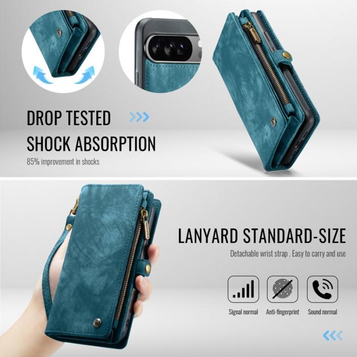 Caseme - CASEME 008 Fodral till Google Pixel 10 Pro XL - Läder - Blå