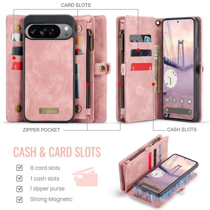 Caseme - CASEME 008 Fodral till Google Pixel 10 Pro XL - Läder - Rosa