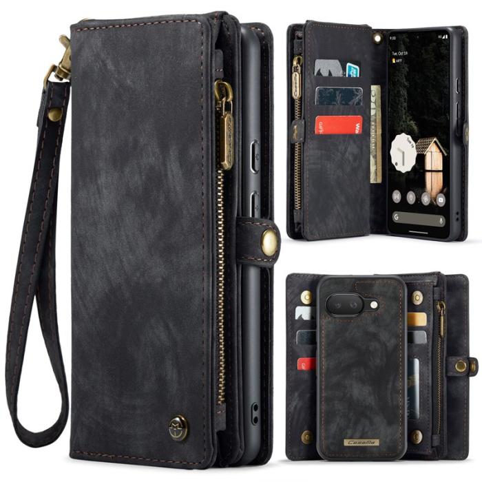 Caseme - CASEME 008 Fodral till Google Pixel 9a i läder med rem - Svart