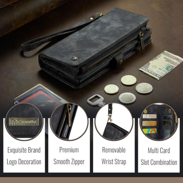 Caseme - CASEME 008 Fodral till Google Pixel 9a i läder med rem - Svart