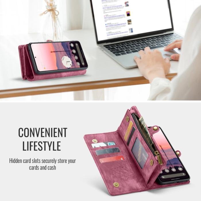 Caseme - CASEME 008 Fodral till Google Pixel 9a i läder - Röd