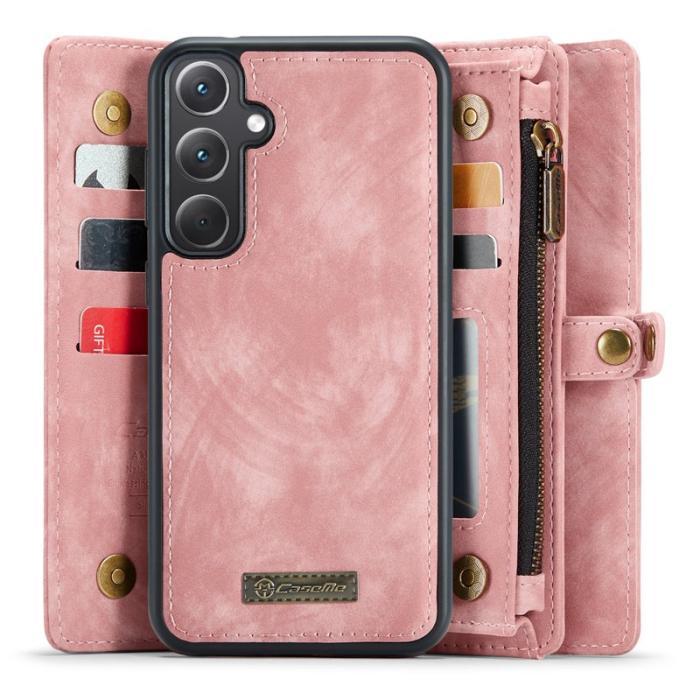Caseme - CASEME 008 Fodral till Samsung Galaxy A35 5G - Läder - Rosa