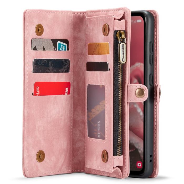 Caseme - CASEME 008 Fodral till Samsung Galaxy A35 5G - Läder - Rosa